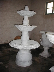 White Stone Fountain, White Marble Fountain