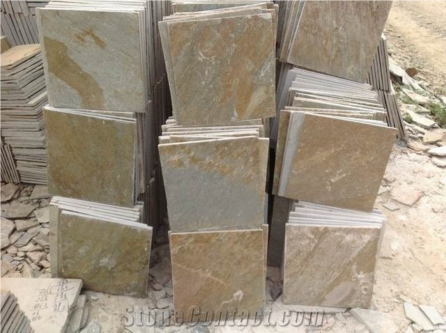 Yellow Quartzite Tiles and Slabs ,Cultured Stone Cladding Price,Slate Cultured Stone,Imitation Natural Stone Wall Cladding,Cultural Stone Facade