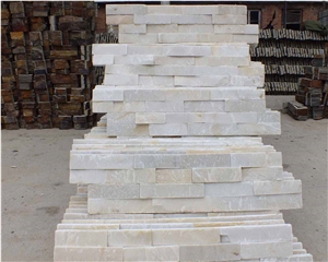 P014 White Cultured Stone, White Slate Cultured Stone