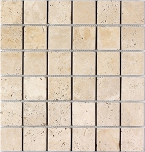 Beige Travertine Mosaics 4.8x4.8cm