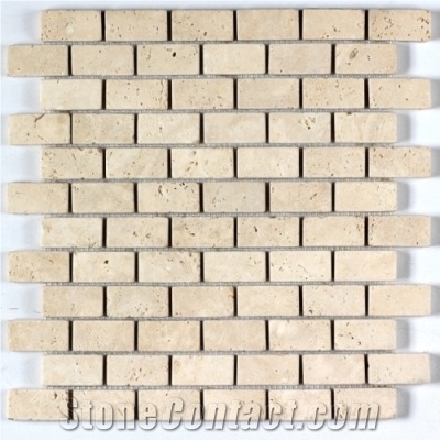 Beige Travertine Mosaics Brick