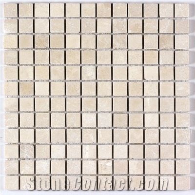 Botticino Cream Marble Mosaic, Beige Marble