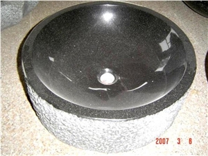 Black Round Granite Basins