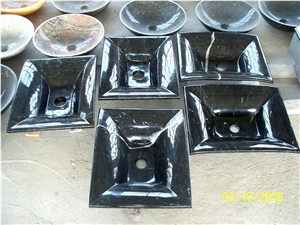 China Marquina Marble Sink for Bathroom