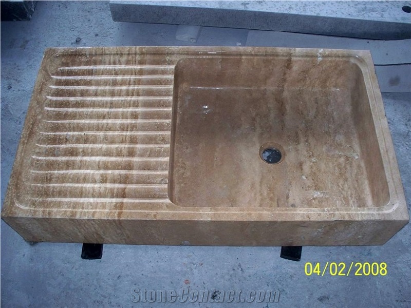 Clothes Stone Wash Basin Beige Sandstone Wash Basin