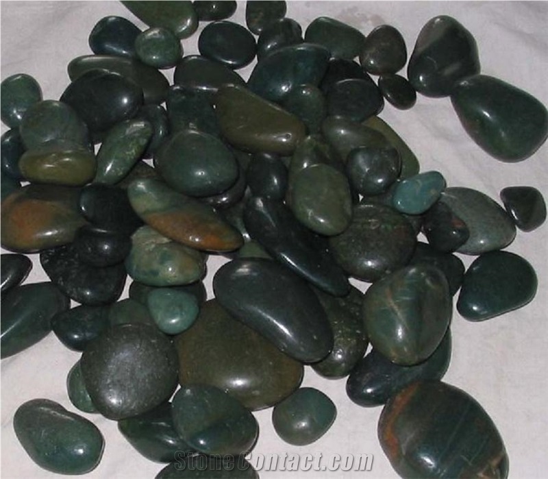 Dark Green Marble Pebble Stone