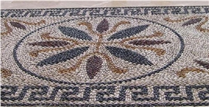 Pebble Stone Mosaic Carpet Medallion
