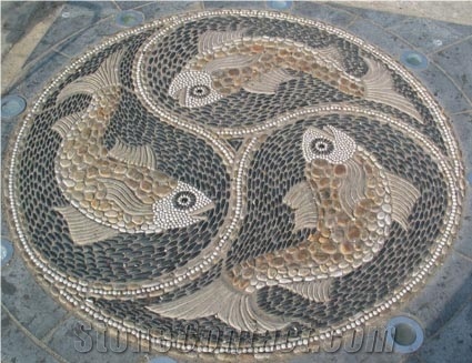 Pebble Stone Mosaic for Garden