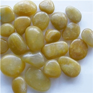 Polished Yellow Pebble Stone, Pebble Stone Yellow Onyx