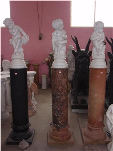 Stone Sculpture Marble Columns, White Marble Sculpture