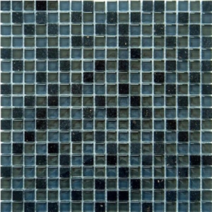 Swimming Pool Glass Mosaic, Blue Marble Glass Mosaic