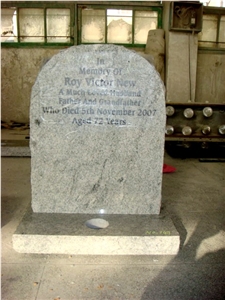 Viscount White Granite Headstone