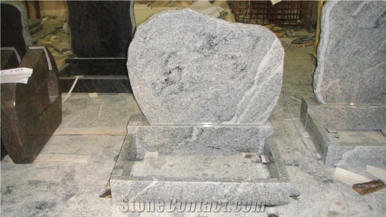 Viscount White Granite Tombstone