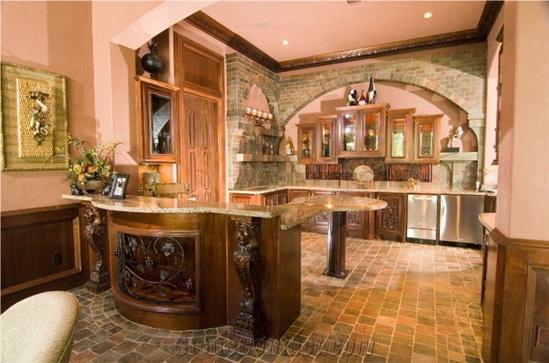Granite Butlers Pantry, Yellow Granite Kitchen Countertops