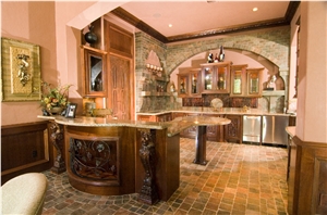 Granite Butlers Pantry, Yellow Granite Kitchen Countertops