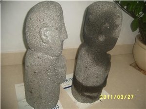 Lava Statue, Grey Basalt Statue
