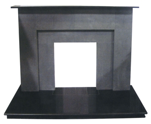 Fireplace 001, Black Marble Fireplace