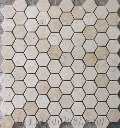 Cream Marfil Marble Mosaic, Cream Marfil Beige Marble Mosaic