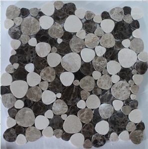 Marble Mosaic, Mosaic Tile, Emperador Brown Marble Mosaic