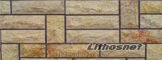 Yellow Light Stone Tiles (Scarpifans), Yellow Limestone Mushroom Stone