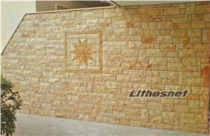 Yellow Light Stone Tiles (Scarpifans), Yellow Limestone Mushroom Stone