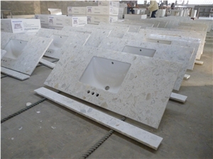 Artificial White Marble Vanity Top, Marble Counter