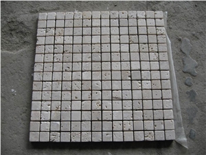 Beige Travertine Natural Mosaic Tiles
