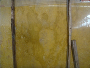 China Gold Polished Natural Marble Slabs