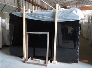 Elegant Pure Black Natural Mable Slabs