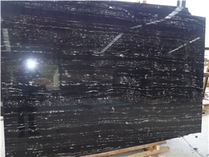 Premium Silver Dragon China Black Marble Slabs Export