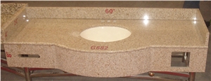 Yellow Granite Vanity Top, G682 Yellow Granite