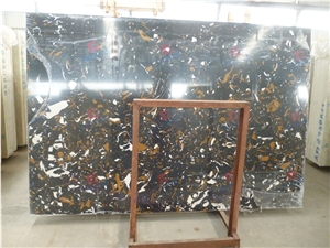 YUANDA Portoro Nero Golden Engineered Quartz Slabs