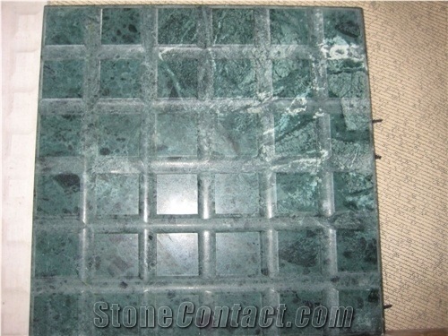 India Green Marble/Empress Green Mosaic Design Til