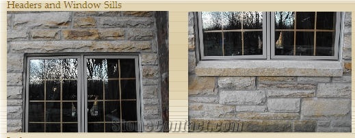 Pennsylvania Sandstone Headers and Window Sills, Pennsylvania Homewood Beige Sandstone