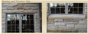 Pennsylvania Sandstone Headers and Window Sills, Pennsylvania Homewood Beige Sandstone