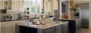Giallo Fiorito Kitchen Countertop, Yellow Granite Kitchen Countertops