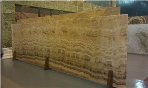 Golden Dragon Onyx Glass Panel (J22)