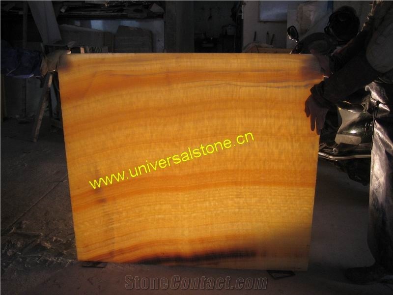 Honey Onyx Glass Panel (J01)