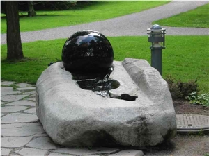 Ball Water Feature, Black Marble Water Features