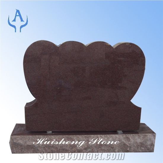 American Headstone Imperial Red Monument, Indian Red Granite