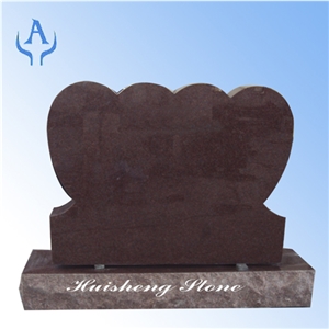 American Headstone Imperial Red Monument, Indian Red Granite
