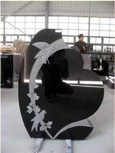 Butterfly Tombstone, China Black Granite Tombstone