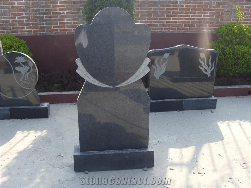Grave Tombstones, China Black Granite Tombstones