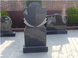 Grave Tombstones, China Black Granite Tombstones