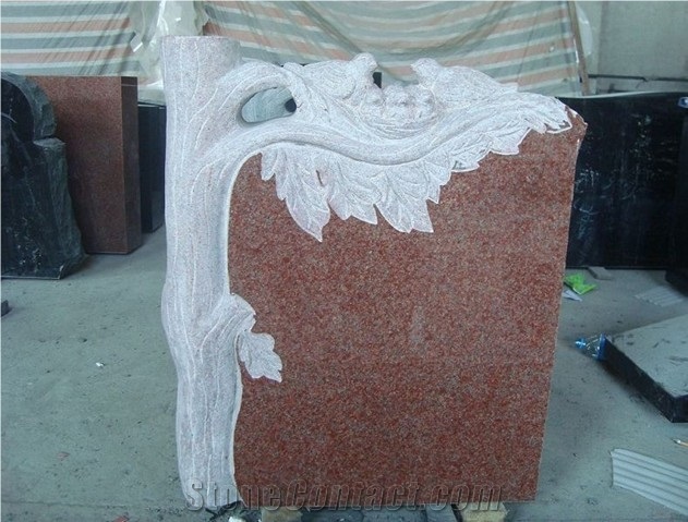 India Red Tombstone, India Red Granite Tombstone