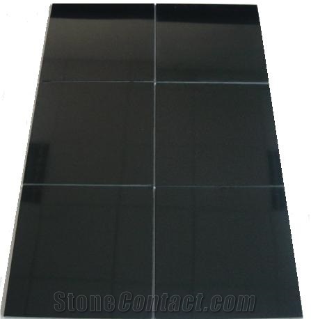 Polished Black Granite Tiles, China Black Granite Tiles