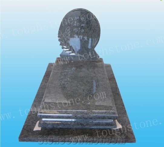 Olive Green Granite Tombstone and Monument