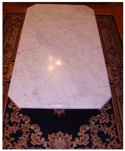 Carrara White Marble Top, Bianco Carrara White Marble Tabletops