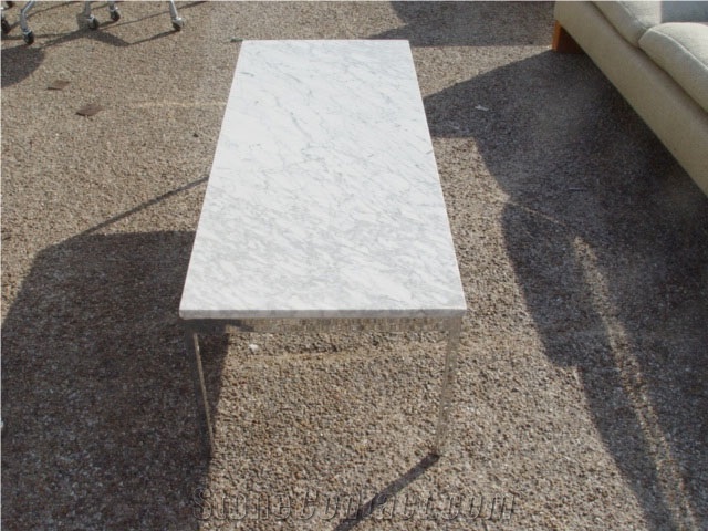 Carrara White Marble Top, Bianco Carrara White Marble Tabletops