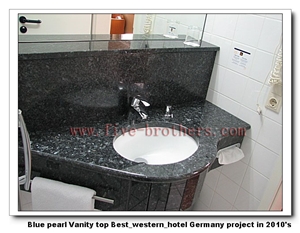 Blue Pearl Vanity Top, Pearl Blue Granite Vanity Top